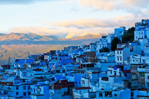 Medina of Chefchaouen, Morocco. Chefchaouen or Chaouen is a city in northwest Morocco. It is the chief town of the province of the same name, and is noted for its buildings in shades of blue. (Medina of Chefchaouen, Morocco. Chefchaouen or Chaouen is 